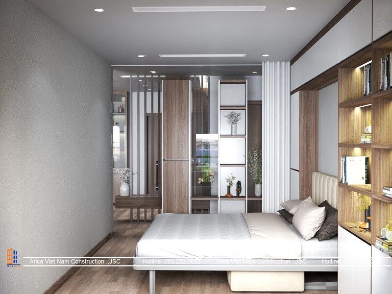 Phòng ngủ chung cư thiết kế đủ ánh sáng