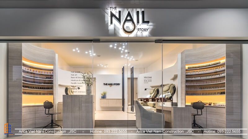 Thiết kế cửa hàng nail chọn mặt bằng phù hợp