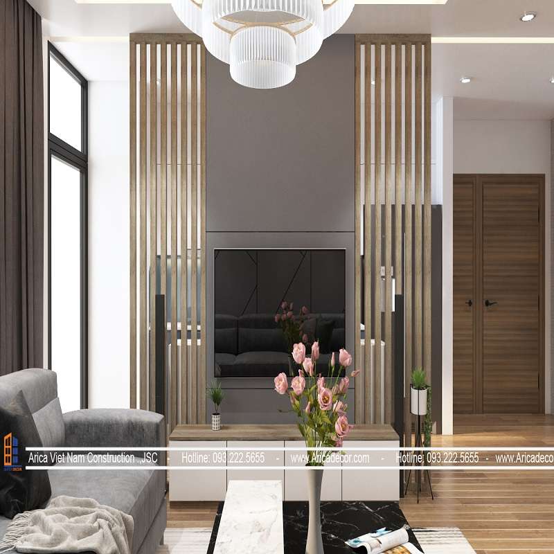 Thiết kế nội thất chung cư Metropolish 3PN – Liễu Giai, Hà Nội